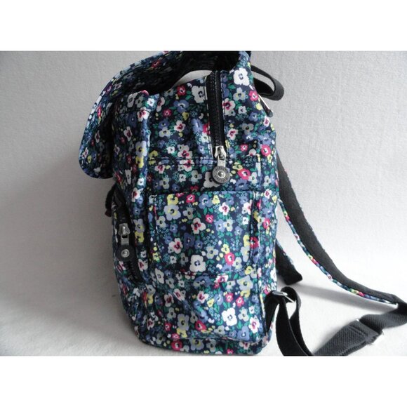 Kipling Navy Floral Print Backpack - Picture 6 of 9